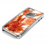 Wholesale iPhone 5 5S  Fusion Diamond Chrome Case (Orange MIX)